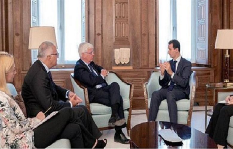 The Syrian president  meets Italian parliamentary delegation