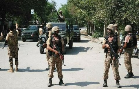 A soldier was martyred and three terrorists during an intelligence-based operation in Balochistan’s Zhob district