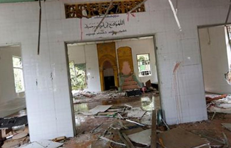 Myanmar village mosque destroyed