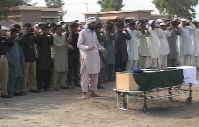 Funeral prayers of two martyred army men