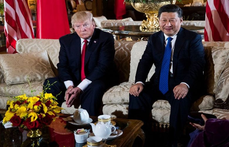 Chinese President Xi with US President Trump