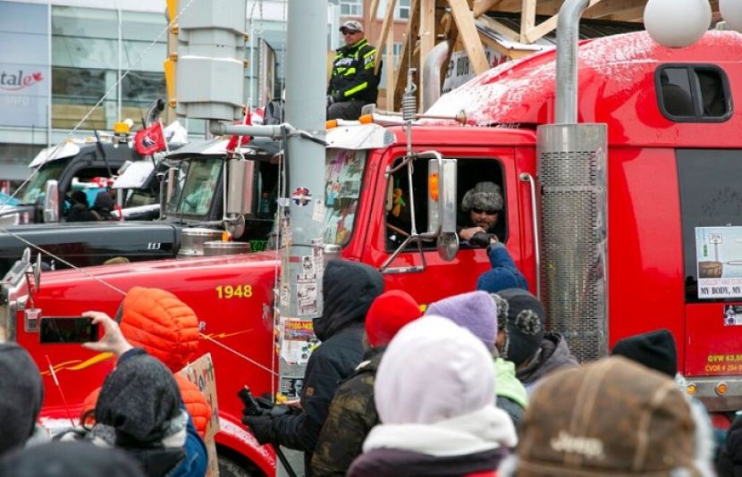 ٹرک ڈرائیوروں کا احتجاج