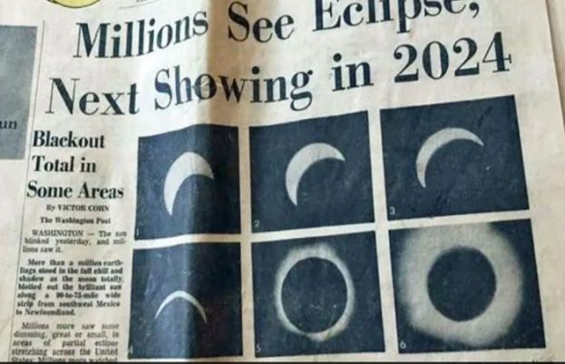 US newspaper&#039;s 1970 solar eclipse prediction for 2024 comes true