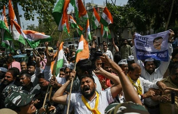 Indian opposition supporters detained ahead of protest at Modi’s Delhi home
