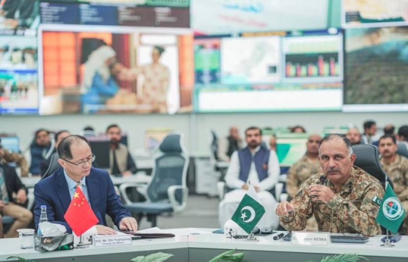 نیشنل ایمرجنسیز آپریشن سینٹر کا دورہ، چینی ناظم الامور نے انتظامات کو بہترین قرار دیا