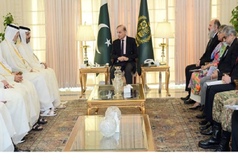 وزیراعظم شہباز شریف سے قطری وزیر تجارت و صنعت، شیخ فیصل بن ثانی بن فیصل الثانی نے ملاقات کی