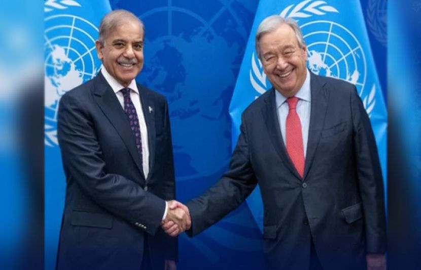 وزیراعظم شہبازشریف نےاقوامِ متحدہ کےسیکرٹری جنرل انتونیو گوتریس سے ملاقات کی