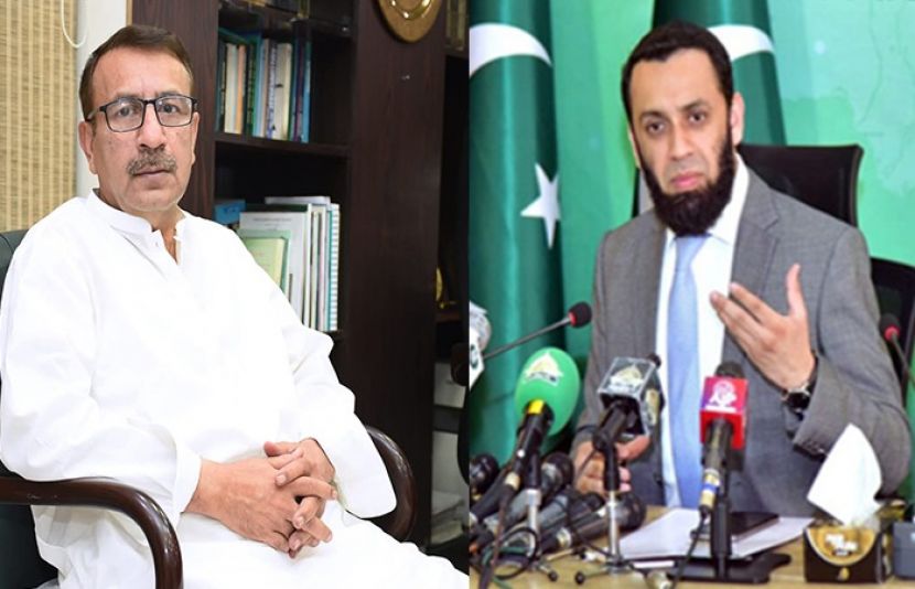 وفاقی وزیر اطلاعات و نشریات عطاء اللہ تارڑ اور ایم ڈی اے پی پی محمد عاصم کھچی