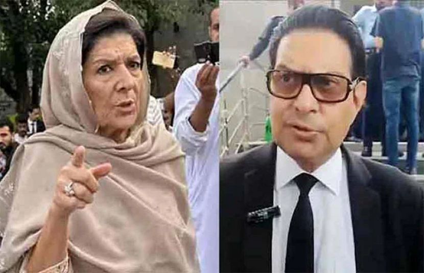 علیمہ خان اڈیالہ جیل کے باہر میڈیا سے گفتگو کرتے ہوئے
