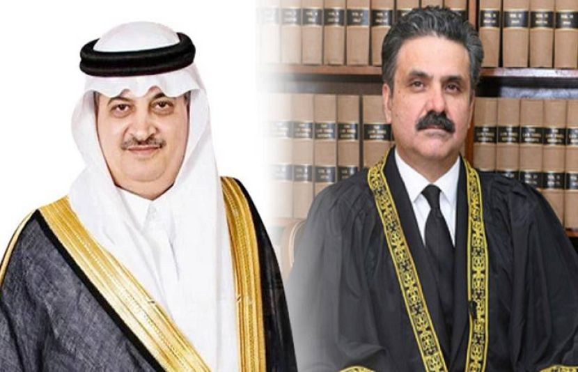 سعودی سفیرنواف بن سعید المالکی کی چیف جسٹس یحییٰ آفریدی سے ملاقات، پاکستان اورسعودی عرب کے دیرینہ تعلقات پر تبادلہ خیال