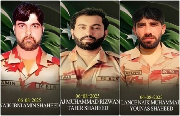 میجر محمد رضوان طاہر، نائیک ابن امین اور لانس نائیک محمد یونس