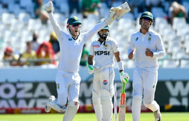 پنڈی ٹیسٹ میں پاکستان کی اننگز اختتام پذیر333 رنز پرآل آؤٹ، جنوبی افریقا کی جوابی اننگز جاری