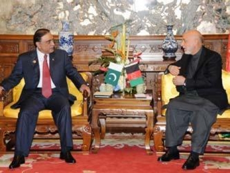 صدر آصف زرداری اور حامد کرزئی کا اگلے سال تک طویل مدت جامع اشتراک عمل کے معاہدے کو مکمل کرنے کی خواہش کا اعادہ